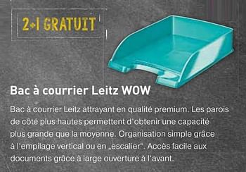 Promotions Bac à courrierleitz wow 2+1 gratuit - Leitz - Valide de 11/07/2023 à 15/10/2023 chez Ava