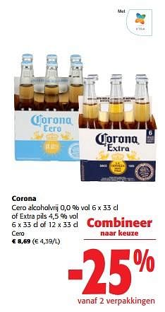 Promoties Corona cero alcoholvrij - Corona - Geldig van 12/07/2023 tot 25/07/2023 bij Colruyt