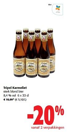 Promoties Tripel karmeliet sterk blond bier - TRipel Karmeliet - Geldig van 12/07/2023 tot 25/07/2023 bij Colruyt