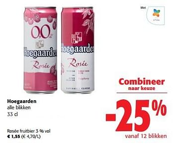 Promoties Hoegaarden rosée fruitbier - Hoegaarden - Geldig van 12/07/2023 tot 25/07/2023 bij Colruyt
