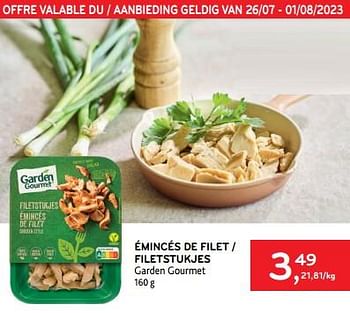 Promotions Émincés de filet garden gourmet - Garden Gourmet - Valide de 26/07/2023 à 01/08/2023 chez Alvo