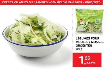 Promotions Légumes pour moules - Produit maison - Alvo - Valide de 26/07/2023 à 01/08/2023 chez Alvo
