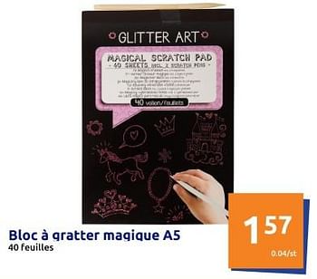 Promotions Bloc à gratter magique a5 - Produit Maison - Action - Valide de 12/07/2023 à 18/07/2023 chez Action