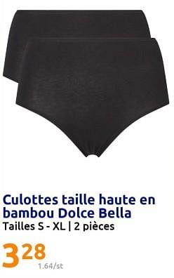Promotions Culottes taille haute en bambou dolce bella - Dolce Bella - Valide de 12/07/2023 à 18/07/2023 chez Action