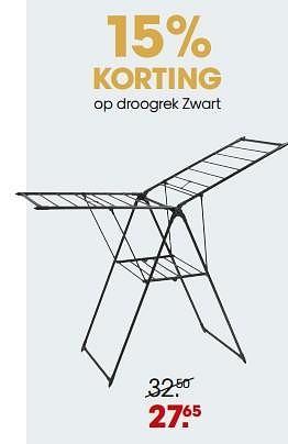 Promoties Droogrek zwart - Huismerk - Kwantum - Geldig van 28/07/2023 tot 30/07/2023 bij Kwantum