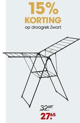 Promoties Droogrek zwart - Huismerk - Kwantum - Geldig van 31/07/2023 tot 20/08/2023 bij Kwantum