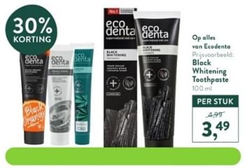 Promoties Black whitening toothpaste - Ecodenta - Geldig van 10/07/2023 tot 06/08/2023 bij Holland & Barret