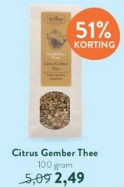 Promoties Citrus gember thee - De Tuinen - Geldig van 10/07/2023 tot 06/08/2023 bij Holland & Barret
