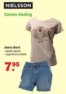 Promoties Dames kleding jeans short - Nielsson - Geldig van 17/07/2023 tot 05/08/2023 bij Van Cranenbroek