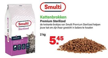 Promoties Kattenbrokken premium sterilized - Smulti - Geldig van 17/07/2023 tot 05/08/2023 bij Van Cranenbroek