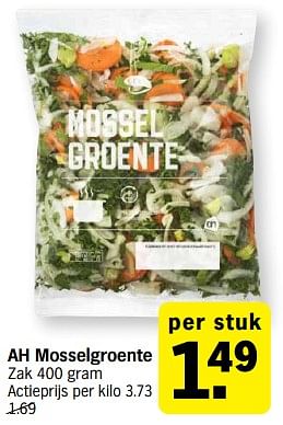 Promoties Ah mosselgroente - Huismerk - Albert Heijn - Geldig van 17/07/2023 tot 23/07/2023 bij Albert Heijn