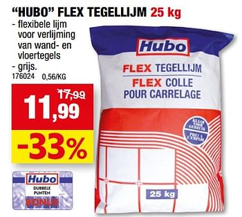 Promoties Hubo flex tegellijm - Huismerk - Hubo  - Geldig van 19/07/2023 tot 30/07/2023 bij Hubo