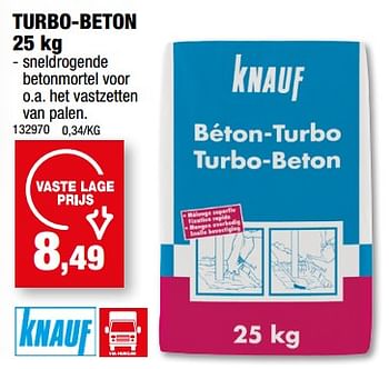 Promoties Turbo-beton - Knauf - Geldig van 19/07/2023 tot 30/07/2023 bij Hubo