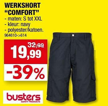 Promoties Werkshort comfort - Busters - Geldig van 19/07/2023 tot 30/07/2023 bij Hubo