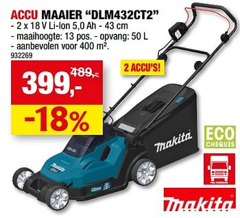 Promoties Makita accu maaier dlm432ct2 - Makita - Geldig van 19/07/2023 tot 30/07/2023 bij Hubo