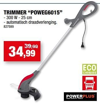 Promoties Powerplus trimmer poweg6015 - Powerplus - Geldig van 19/07/2023 tot 30/07/2023 bij Hubo