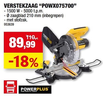Promotions Powerplus verstekzaag powx075700 - Powerplus - Valide de 19/07/2023 à 30/07/2023 chez Hubo