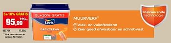 Promoties Levis easyclean muurverf - Levis - Geldig van 19/07/2023 tot 30/07/2023 bij Hubo