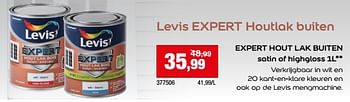 Promoties Levis expert houtlak buiten - Levis - Geldig van 19/07/2023 tot 30/07/2023 bij Hubo