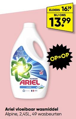 Promoties Ariel vloeibaar wasmiddel - Ariel - Geldig van 17/07/2023 tot 30/07/2023 bij Big Bazar