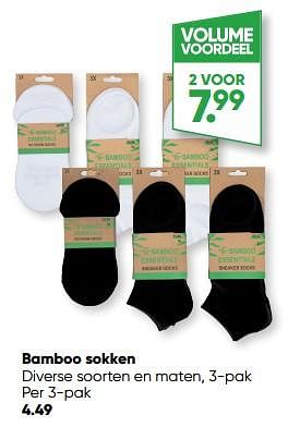 Promoties Bamboo sokken - Huismerk - Big Bazar - Geldig van 17/07/2023 tot 30/07/2023 bij Big Bazar