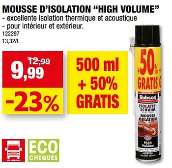 Rubson High Volume mousse isolante 500ml+50%