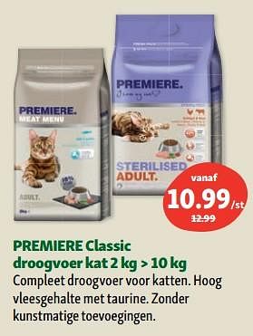 Promoties Premiere classic droogvoer kat - Premiere - Geldig van 02/08/2023 tot 07/08/2023 bij Maxi Zoo