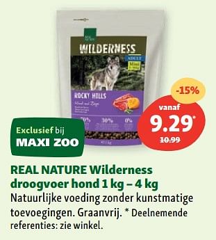 Promoties Real nature wilderness droogvoer hond - Real Nature - Geldig van 02/08/2023 tot 07/08/2023 bij Maxi Zoo