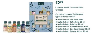 Promotions Coffret cadeau - huile de bain - Kneipp - Valide de 08/07/2023 à 31/08/2023 chez Euro Shop