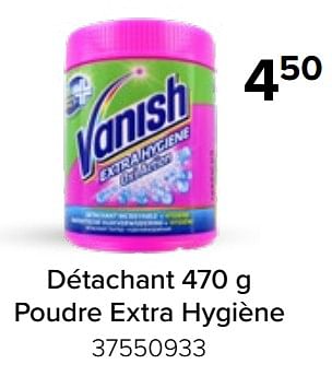 Promotions Détachant poudre extra hygiène - Vanish - Valide de 08/07/2023 à 31/08/2023 chez Euro Shop