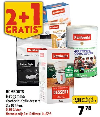 Promotions Koffie dessert - Rombouts - Valide de 19/07/2023 à 25/07/2023 chez Smatch