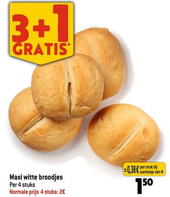 Promoties Maxi witte broodjes - Huismerk - Smatch - Geldig van 19/07/2023 tot 25/07/2023 bij Smatch