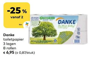 Promoties Danke toiletpapier - Danke - Geldig van 19/07/2023 tot 15/08/2023 bij Bioplanet