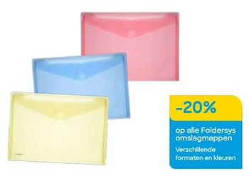 Promoties -20% op alle foldersys omslagmappen - FolderSys - Geldig van 01/08/2023 tot 15/10/2023 bij Ava