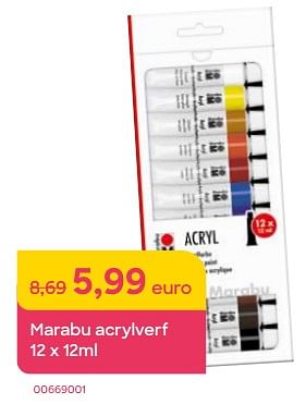 Promoties Marabu acrylverf - Marabu - Geldig van 01/08/2023 tot 15/10/2023 bij Ava