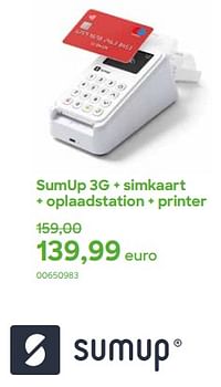 Sumup 3g + simkaart + oplaadstation + printer-Sumup