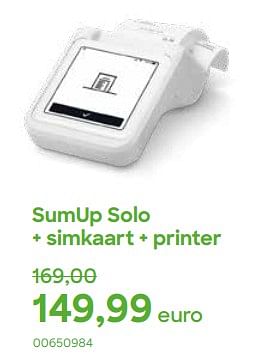 Promoties Sumup solo + simkaart + printer - Sumup' - Geldig van 01/08/2023 tot 15/10/2023 bij Ava