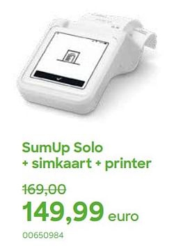 Sumup solo + simkaart + printer