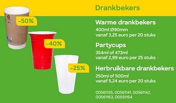 Promoties Warme drankbekers - Huismerk - Ava - Geldig van 01/08/2023 tot 15/10/2023 bij Ava