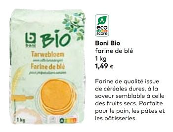 Promotions Boni bio farine de blé - Boni - Valide de 19/07/2023 à 15/08/2023 chez Bioplanet