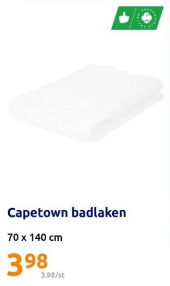 Promoties Capetown badlaken - Huismerk - Action - Geldig van 19/07/2023 tot 25/07/2023 bij Action