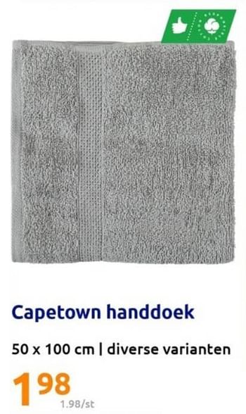 Promoties Capetown handdoek - Huismerk - Action - Geldig van 19/07/2023 tot 25/07/2023 bij Action