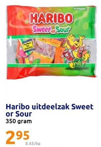 Promoties Haribo uitdeelzak sweet or sour - Haribo - Geldig van 19/07/2023 tot 25/07/2023 bij Action