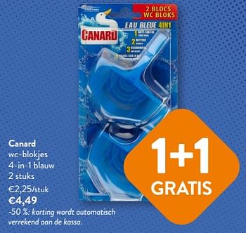 Promoties Canard wc-blokjes 4-in-1 blauw - Canard WC - Geldig van 26/07/2023 tot 08/08/2023 bij OKay
