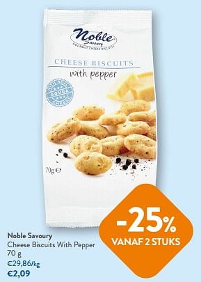 Promoties Noble savoury cheese biscuits with pepper - Noble - Geldig van 26/07/2023 tot 08/08/2023 bij OKay