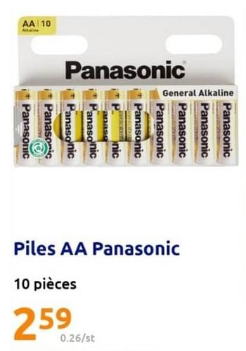 Promotions Piles aa panasonic - Panasonic - Valide de 19/07/2023 à 25/07/2023 chez Action