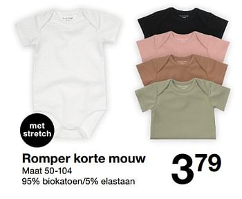 Promotions Romper korte mouw - Produit maison - Zeeman  - Valide de 22/07/2023 à 28/07/2023 chez Zeeman