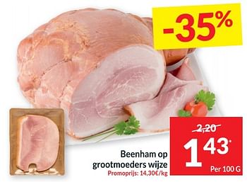 Promoties Beenham op grootmoeders wijze - Huismerk - Intermarche - Geldig van 25/07/2023 tot 30/07/2023 bij Intermarche