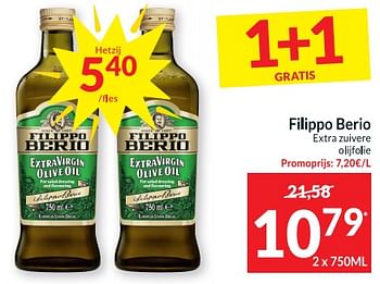 Promoties Filippo berio extra zuivere olijfolie - Filippo Berio - Geldig van 25/07/2023 tot 30/07/2023 bij Intermarche