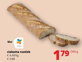 Promoties Ciabatta rustiek - Huismerk - Spar Retail - Geldig van 27/07/2023 tot 09/08/2023 bij Spar (Colruytgroup)